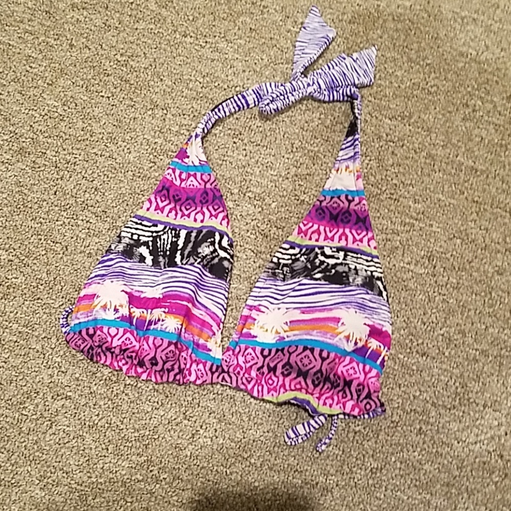 Reversible halter top bikini